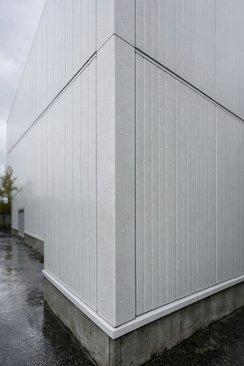 Угловая сэндвич панель ППУ для коммерческого здания